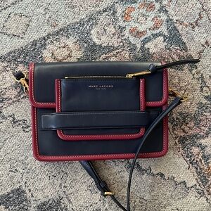 Marc Jacobs Navy Blue and Burgundy Women's crossbody bag